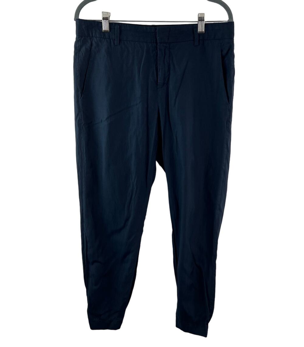 VINCE Navy Blue Dress Pants Cotton Mid-Rise Straight Leg Formal Business Size 8